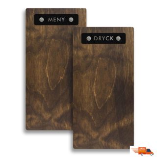 Menyplatta Plywood Slim (Skruvlist) MENY/DRYCK