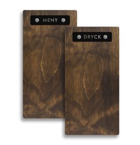 Menyplatta Plywood Slim (Skruvlist) MENY/DRYCK