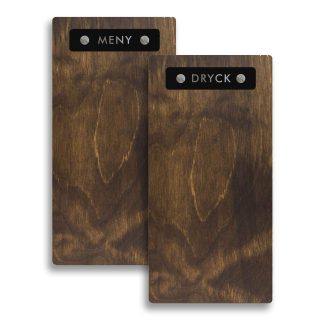 Menyplatta Plywood Slim (Skruvlist) MENY/DRYCK